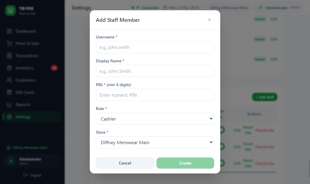 Staff & Security Dashboard